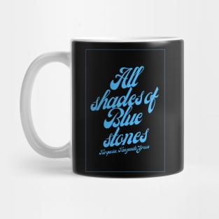 December birthday design, t-shirt design, pillow Design, tote bags, all shades of blue. Mug